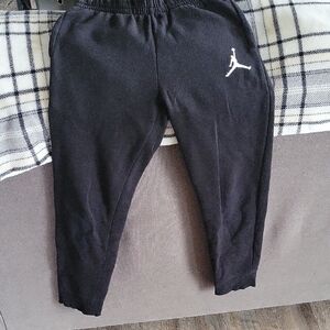 Jordan Kids Black Sweatpants with White Logo